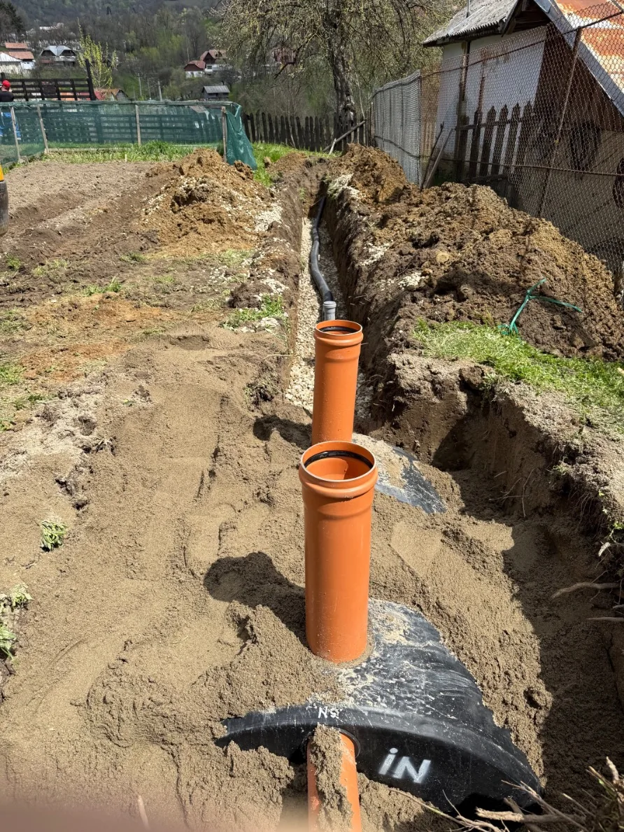 Racordare conducte la fosă septică cu strat de nisip